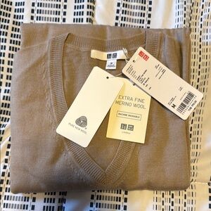 Uniqlo Women’s Tan Merino Wool Sweater
